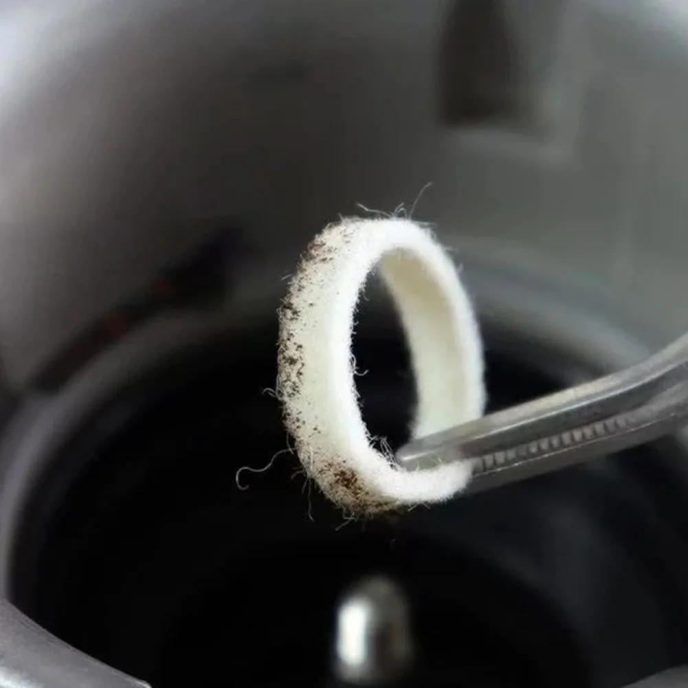 2.5x2.5x1cm Wool Felt Strips for Espresso Machine Sealing Gaskets Shockproof Noise Reduction Spacer Washer White