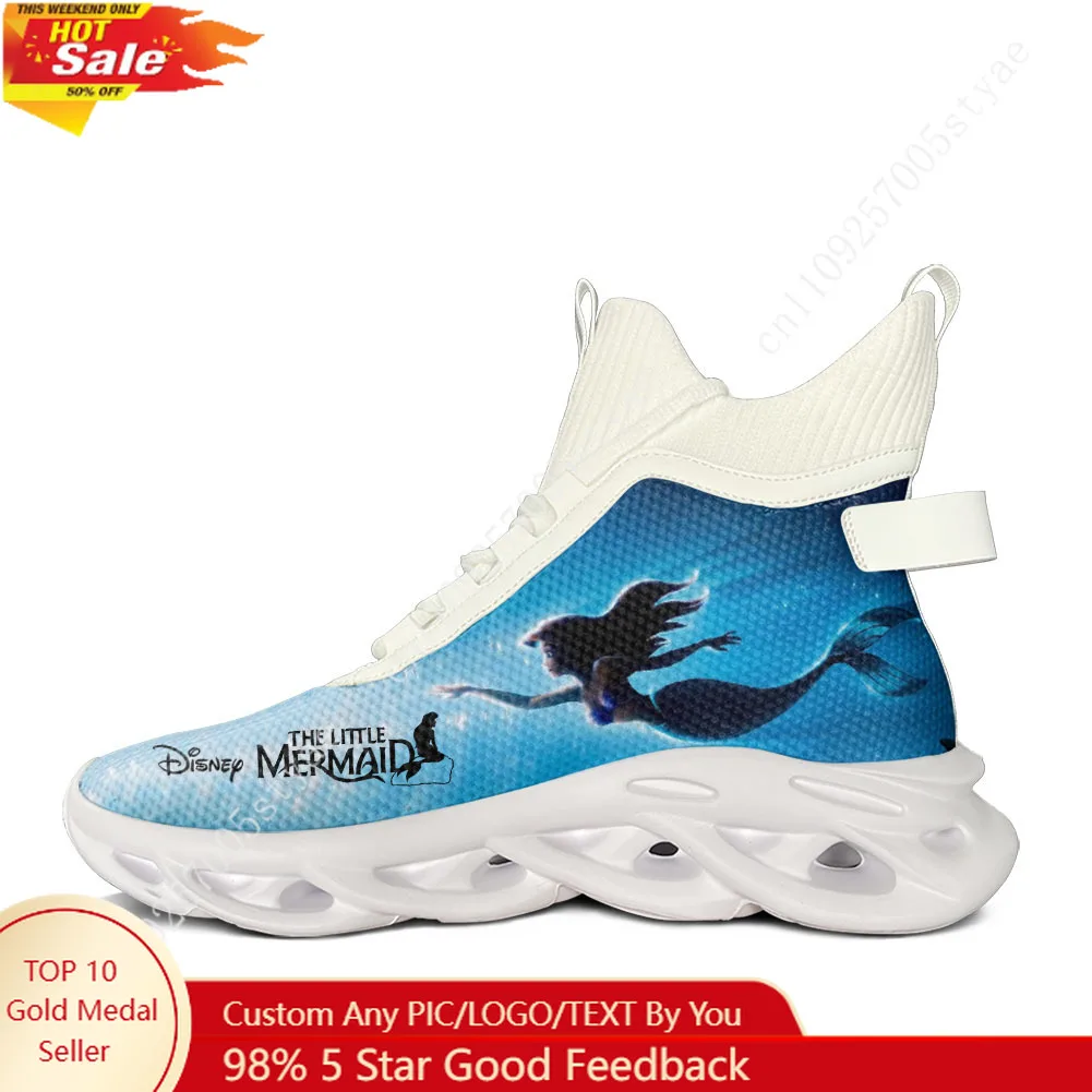 

Кроссовки Disney Ariel The Little Mermaid на плоской подошве, мужские и женские кроссовки для пеших прогулок и бега