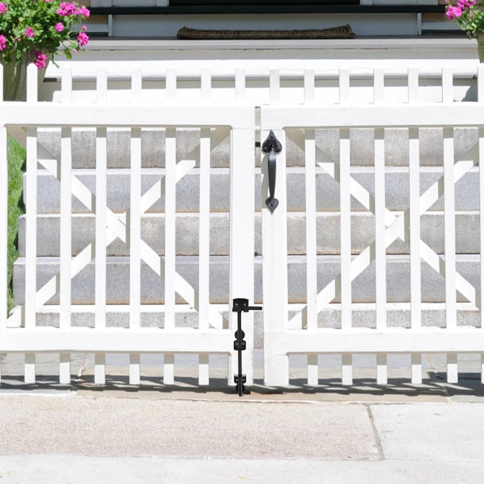 

12 Inch Drop Rod Heavy Duty Cane Bolt Gate Drop Rod Wood Gate Latch Fence Lock Heavy Duty Slide Bolt Hardware Outdoor Durability