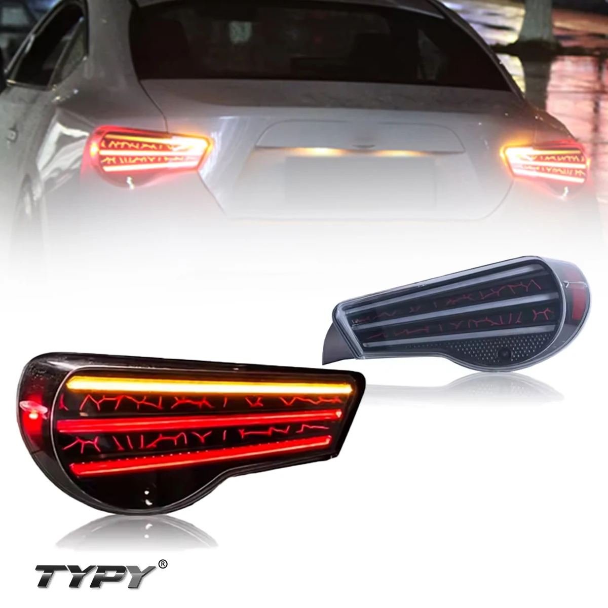 

TYPY New LED Car Taillights For Toyota GT86 2013-2021 Taillight Signals Auto Accessories Dynamic Turn Running Lights