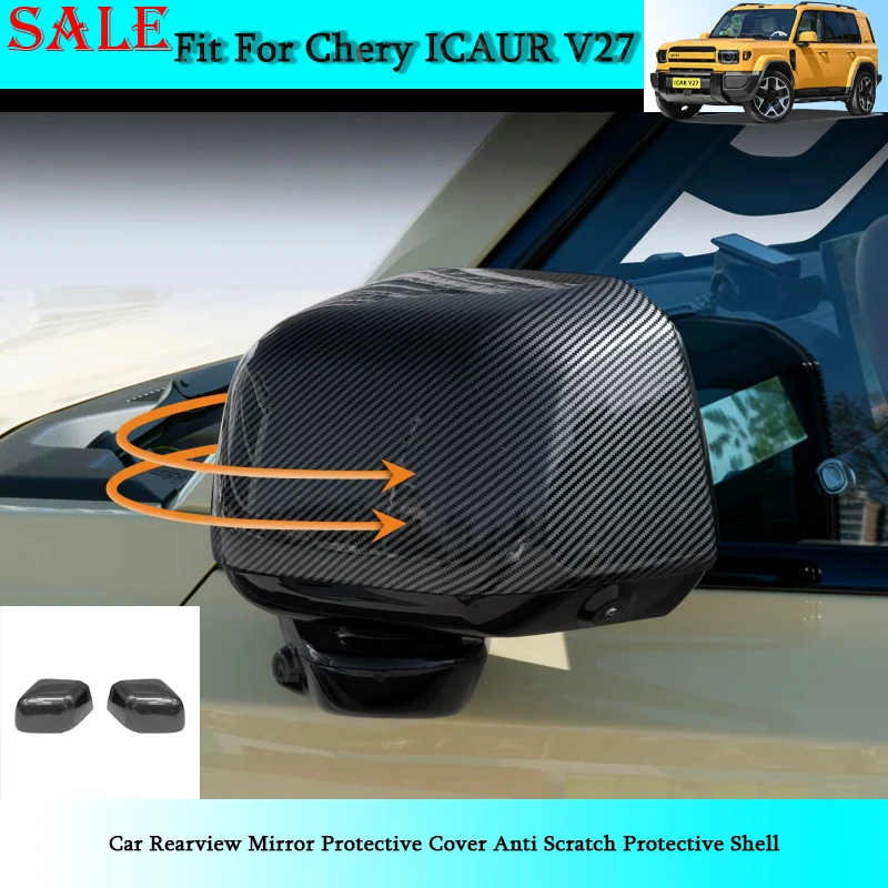 

Fit for Chery ICAR V27 2026 Car Rearview Mirror Protective Cover Anti Scratch Protective Shell Auto Exterior Decorative Parts