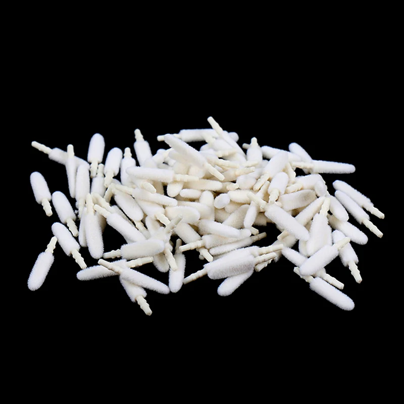 100 Teile/satz Einweg Kosmetik Make-Up Lippen Pinsel Baumwolle Kopf Make-Up Kosmetische Werkzeug Lidschatten Lip Gloss Werkzeuge Make-Up Pinsel Kopf