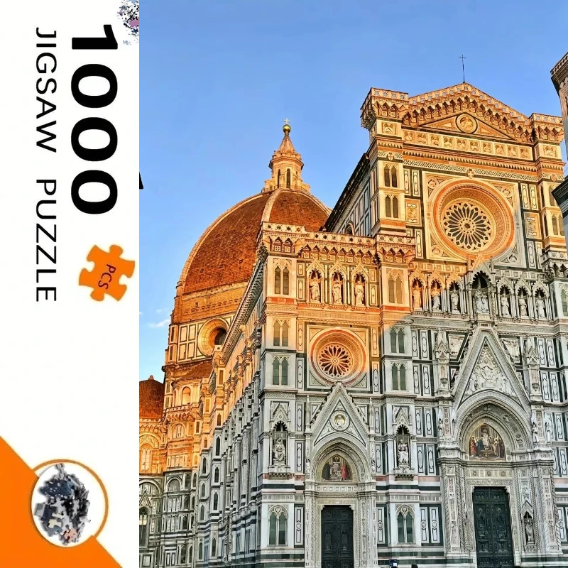 

Adult Jigsaw Puzzle Florence Duomo Cathedral Puzzles for Gameroom Bedroom Livingroom Gift Challenging Game