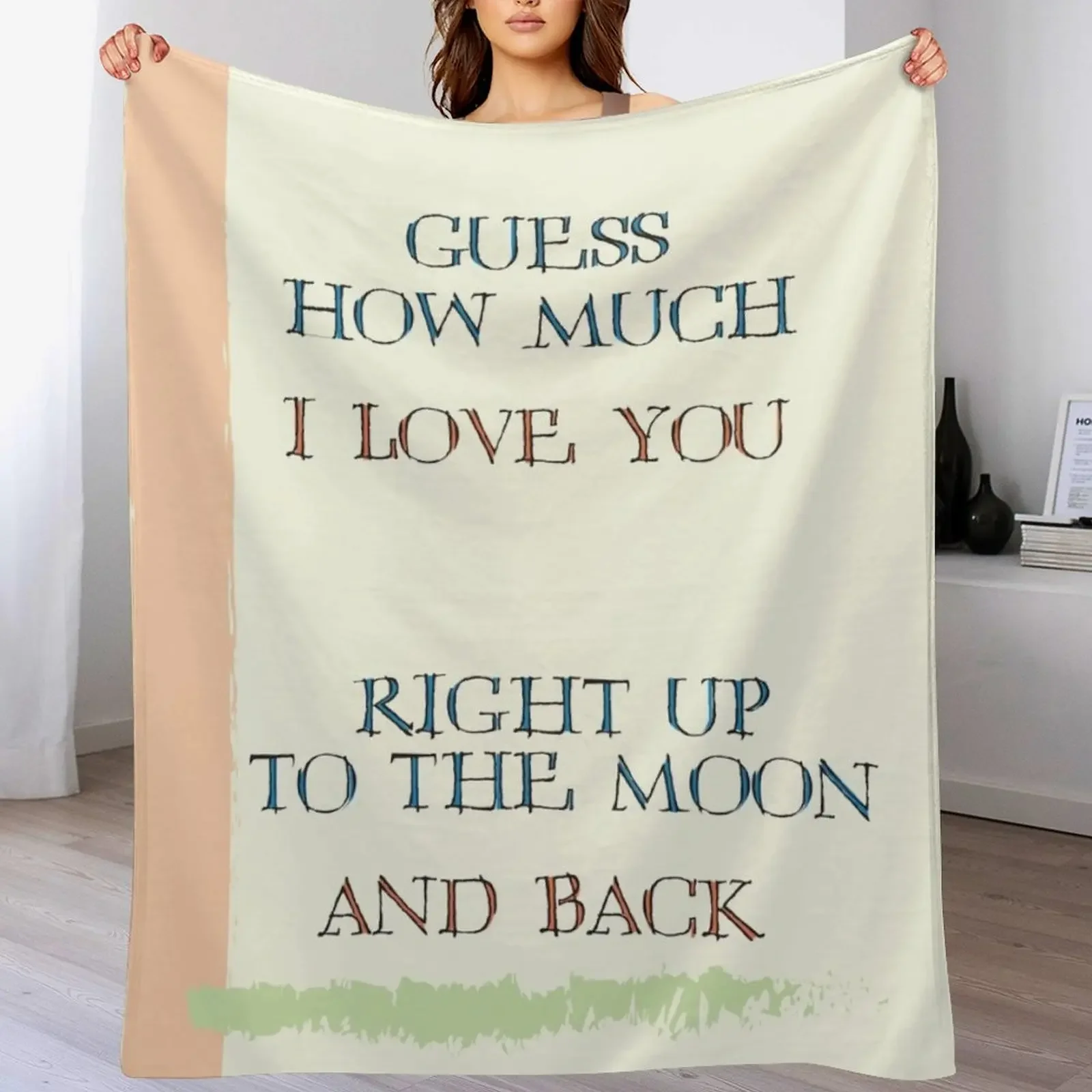 

Guess How Much I Love You Throw Blanket Breathable Lightweight Blanket for Adults Kids