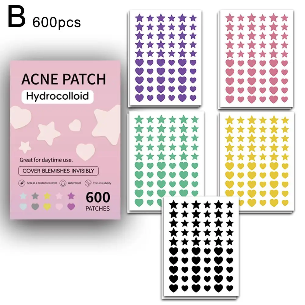 300/600Pcs Onzichtbare Acne Patch Verminderen Puistjes Mee-Eters Spot Milde Concealer Niet-Irriterend Huid Waterdicht Gereedschap Gezicht Auto Q8r7