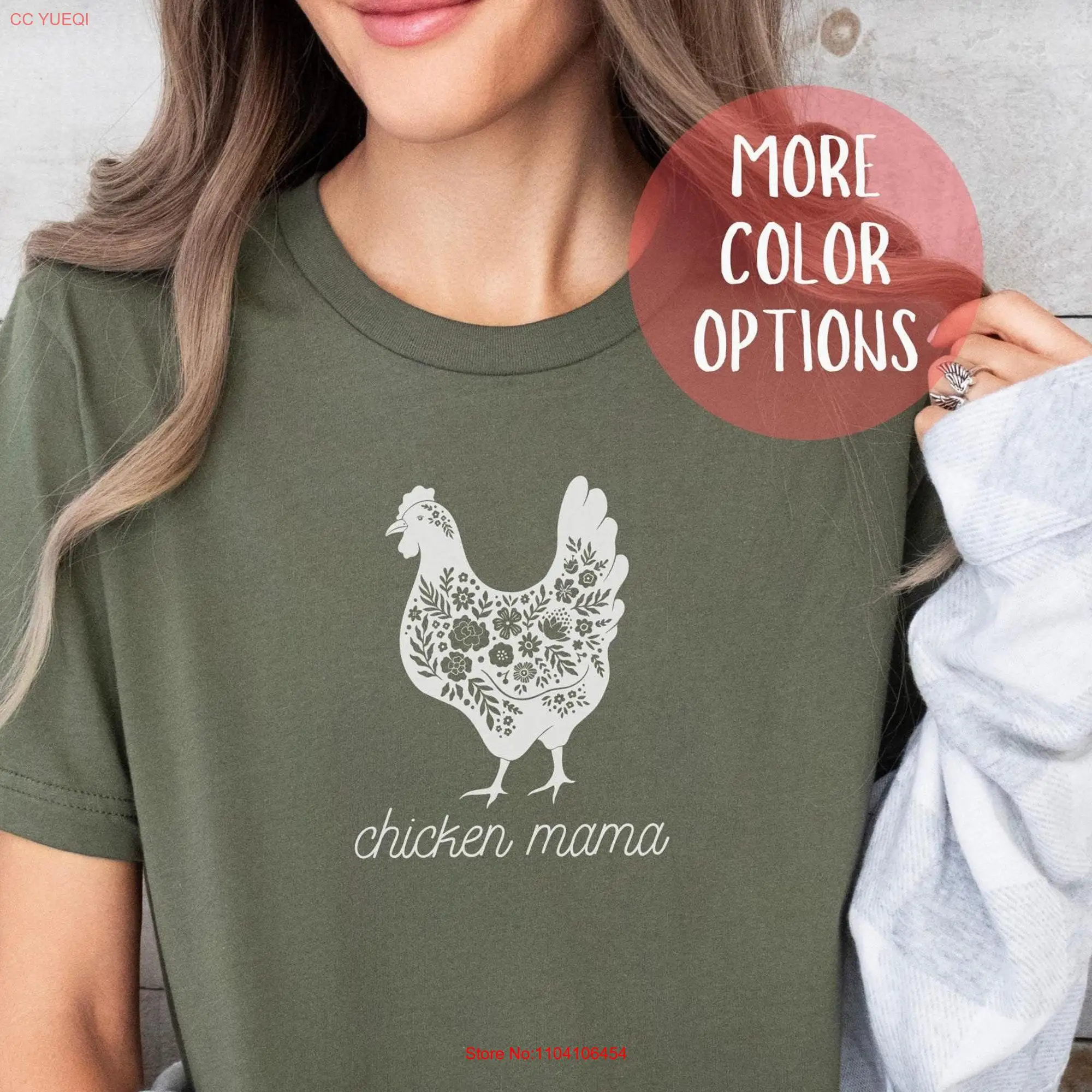 Floral Chicken Mama Vintage Farming Homestead T Shirt Cottage Core Rural Farm Life Pride Country Living