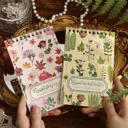 20 Sheets Vintage Plant Floral Waterproof Scrapbooking Stickers Book Transparent Decorative Aesthetic Stickers Journal Supplies