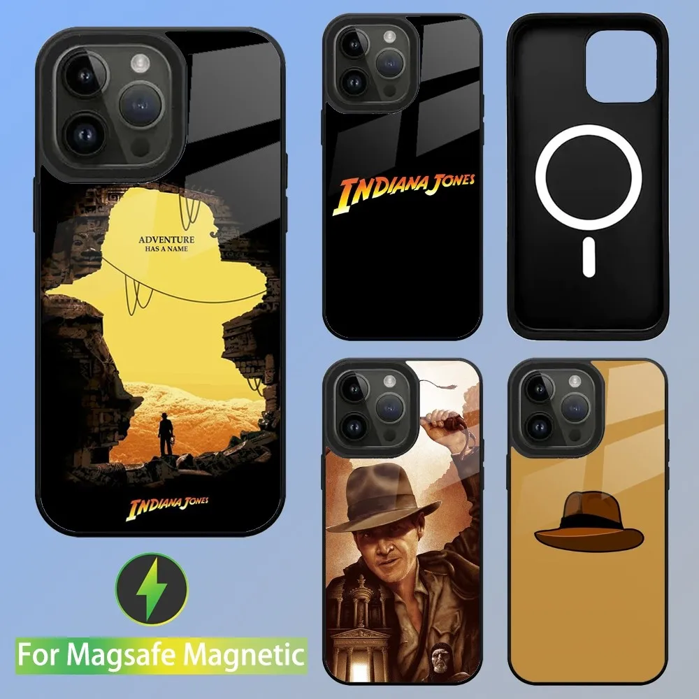 Indiana Jones Phone Case For iPhone 15,14,13,12,11,Plus,Pro,Max Mini Magsafe Magnetic Wireless Charging