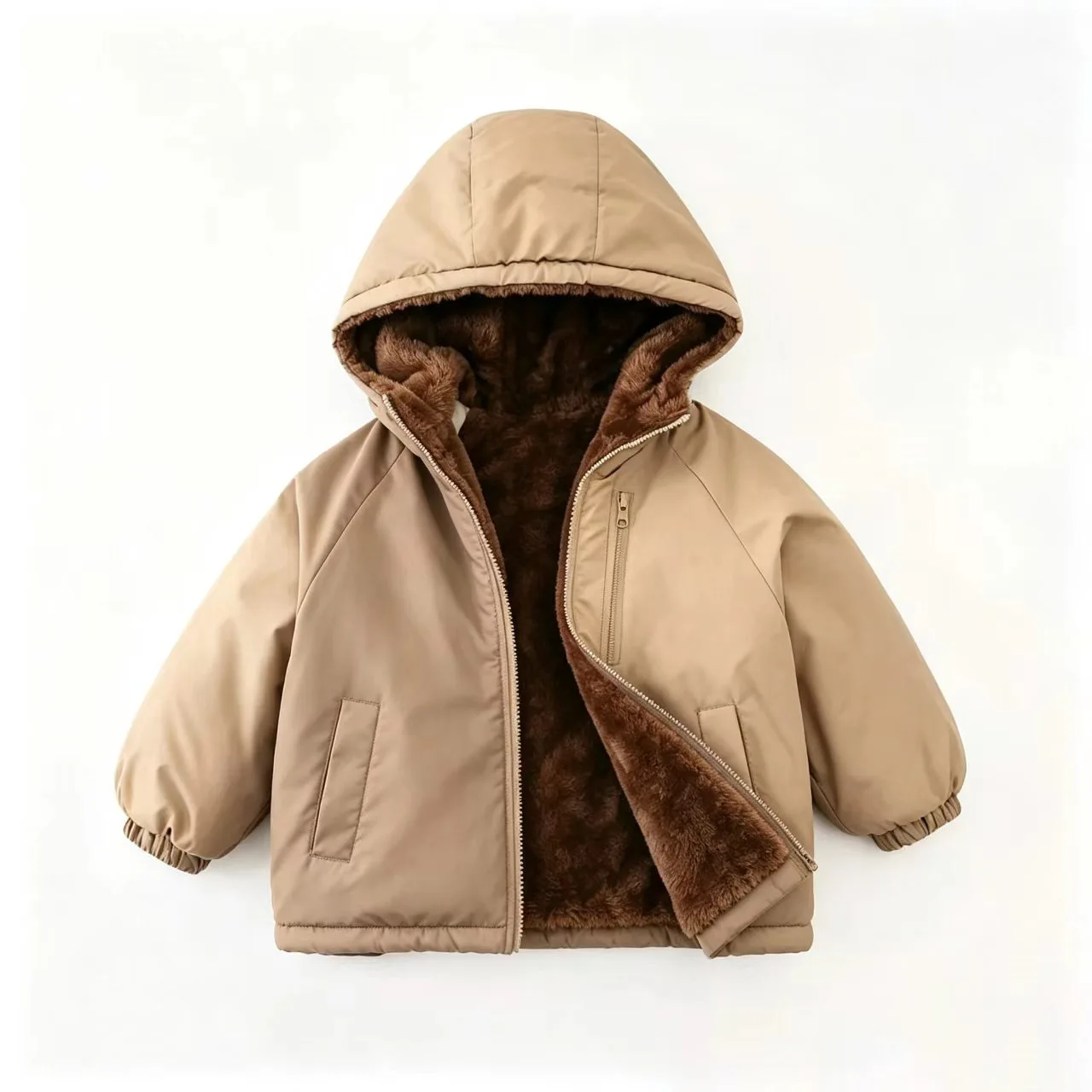 1pcs Kids Warm Down Coats Childrens Thicken Velvet Jackets Winter Boys Girls Tops Baby Hooded Outerwear Ski Outdoor Clothing