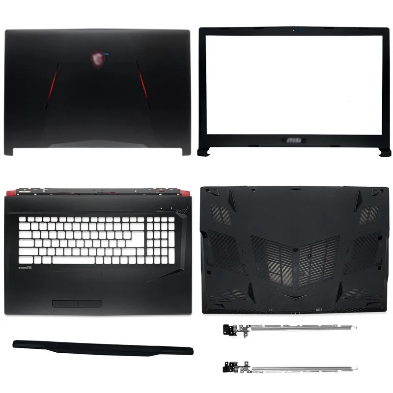 

New Laptop Back Cover/Front Bezel/Palmrest/Bottom Case/Hinges/Hinge Cover For MSI GL73 MS-17C5 GL73VR 17C6 17C7 17C8 Black 17.3