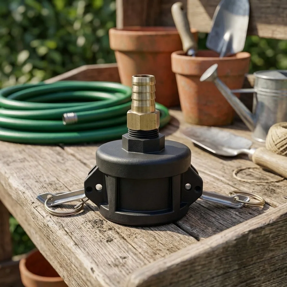 For IBC Tote Fitting Adapter Converts 2 inch Opening to 3/4 inch NPT Thread for Garden Hose and Water Storage Tank Applications