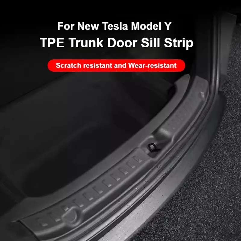 

Защита багажника TPE для Tesla Model Y Juniper 2025, защита заднего порога багажника, накладка на порог багажника, защита заднего бампера автомобиля
