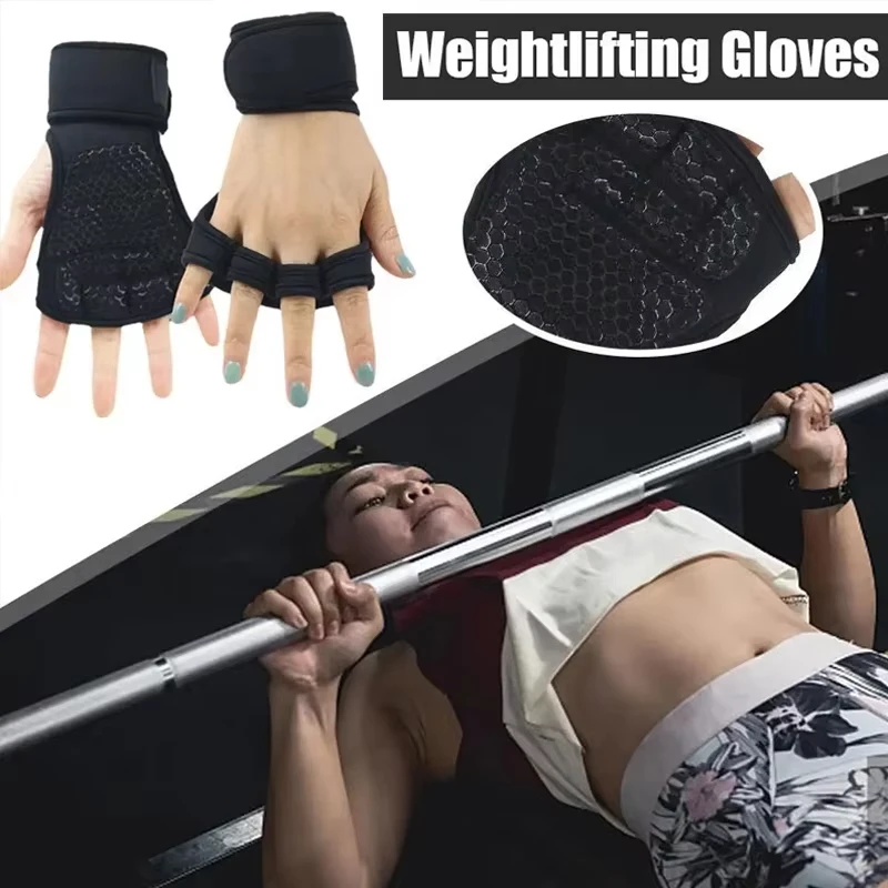 Weightlifting Training Gloves Fitness Sports Body Building Gym Hand Wrist Palm Protector Gloves MTB Cycling Gloves for Men Women