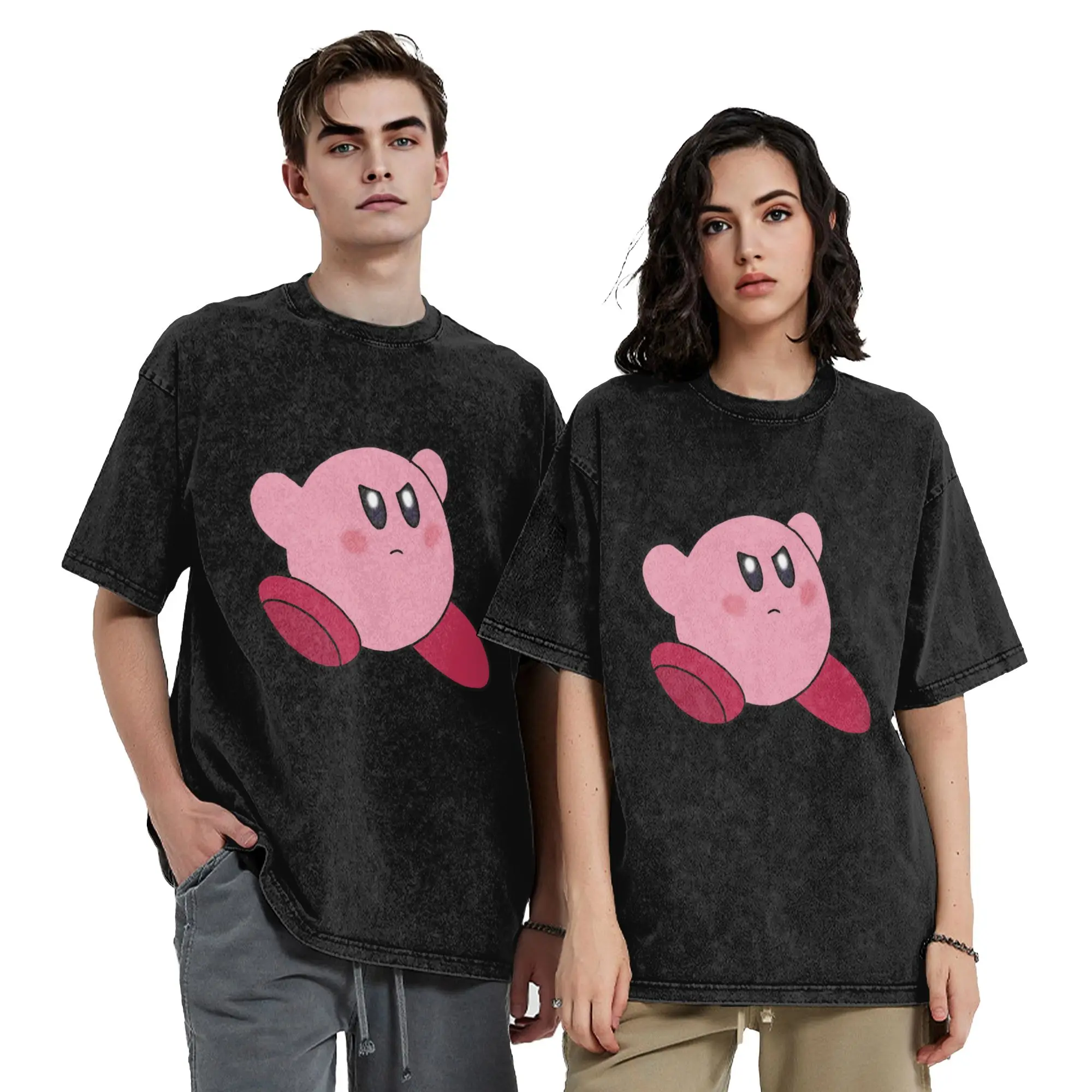 

Футболки в стиле ретро K-Kirbys, мужские футболки с графическим рисунком, футболка с короткими рукавами и рисунком Kawaii Cartoon Doll Game, футболки из 100% хлопка, верхняя одежда