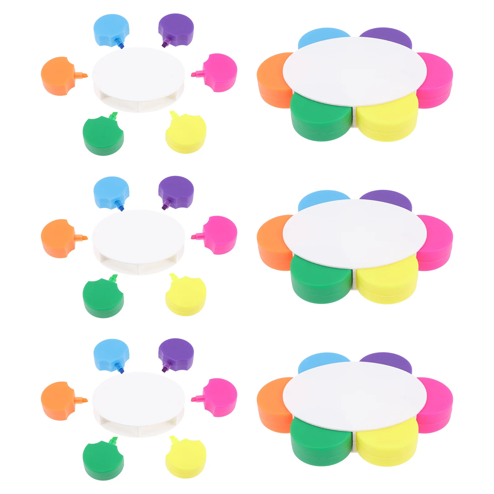 

4Pcs Colored Highlighters Bright Assorted Colors Safe Pens for School Students Office Journaling Marking