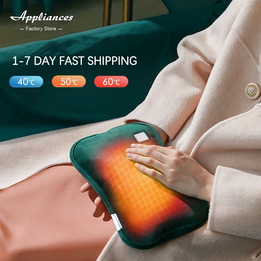 USB Sạc Tay Nhiệt Độ Có Thể Điều Chỉnh Nóng Túi Graphen Nhiệt Ấm Miếng Lót Di Động Găng Tay Lót Điện Tay Nóng