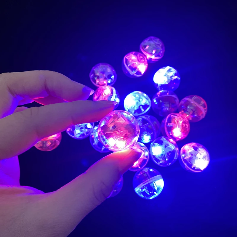 10pcs LED Vibration Flashing Colorful Ball Red And Blue Ball Light Jumping Activation Joggle Light Children\'s Funny Bouncing Toy