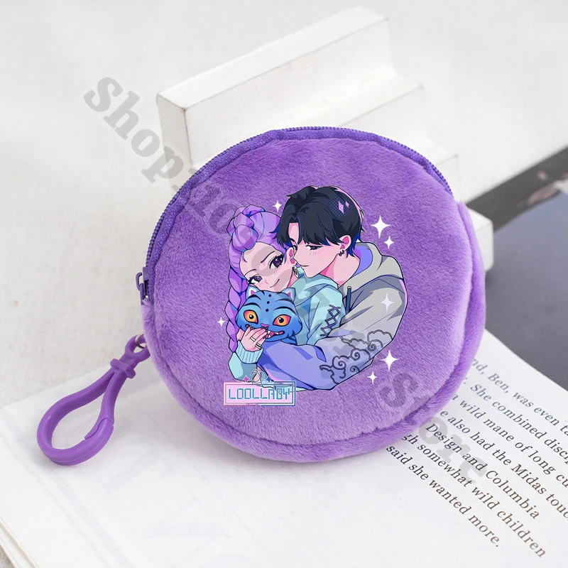 KPop شيطان الصيادين الاطفال لطيف محفظة نسائية للعملات المعدنية الأطفال أنيمي محفظة قطيفة صبي فتاة الكرتون موضة حقيبة المال كيس التخزين هدايا 2025 #3