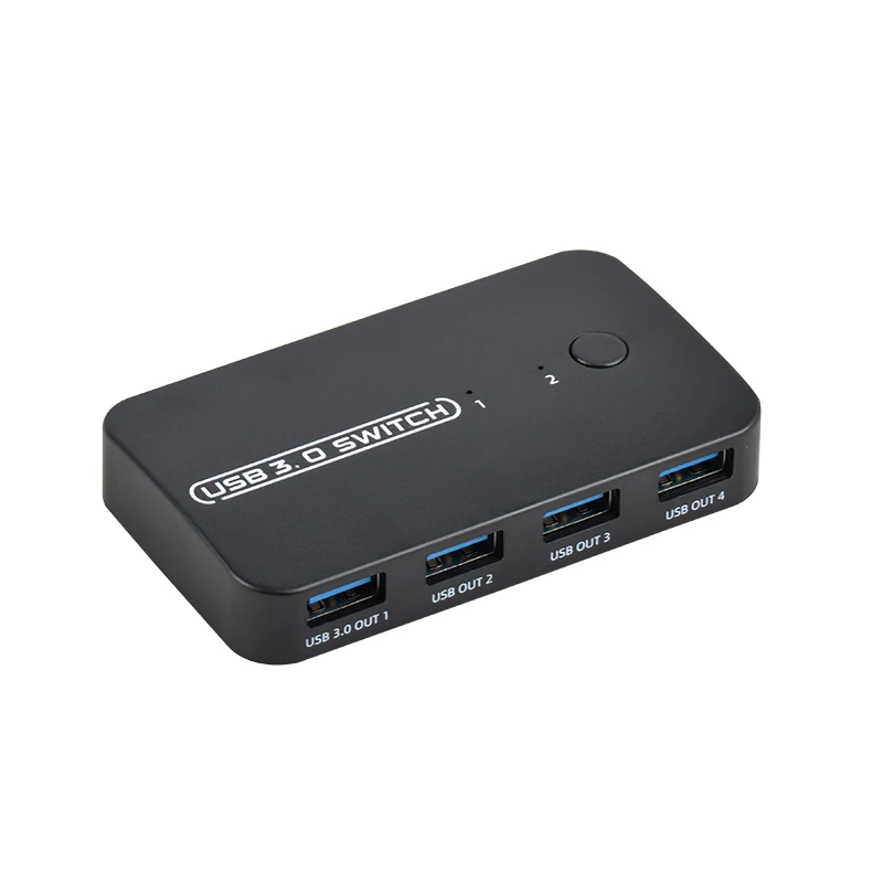 USB3.0 Switcher 2 In 4 Out Splitter 4 Computers Share USB flas Mouse Keyboard Printer USB3.0 Device With Original Cable FJ-U302