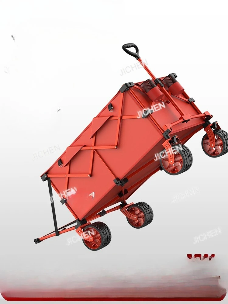 

Camper Aluminum Alloy Red Plus Outdoor Folding Picnic Large Capacity Camp Trolley S14
