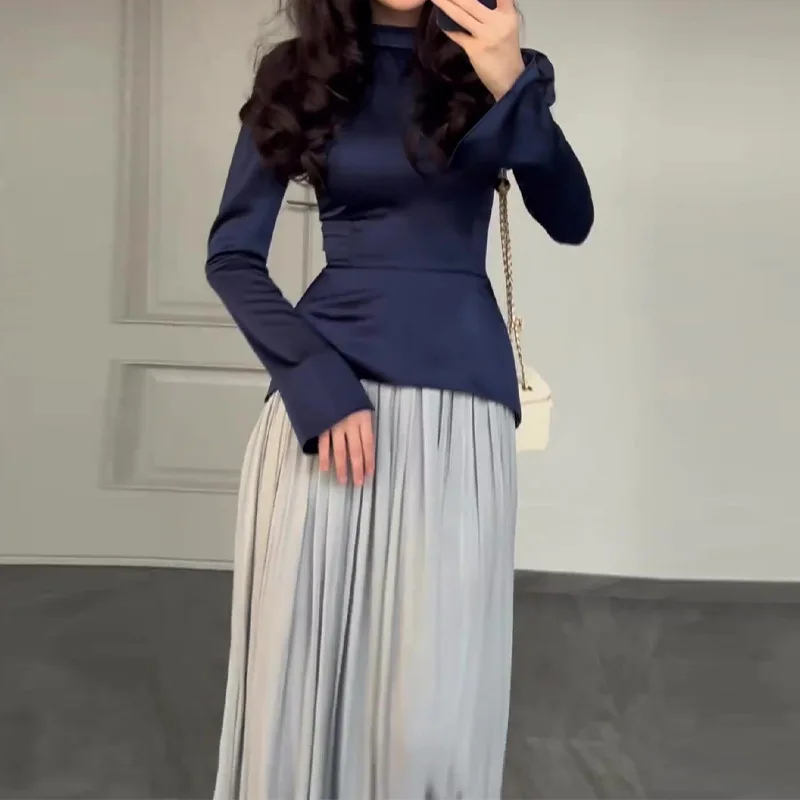 

Fall 2025 Women's Dress Suit with Folding Waist Jacket and Half-length Group