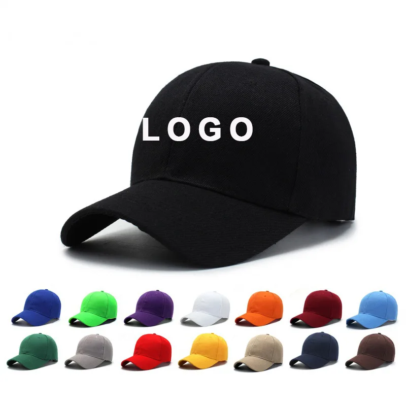 24PCS/Lot Custom logo Baseball Cap Men Women Unisex Embroidery Snapback Caps Casquette Hats Diy LOGO Fitted  Dad Hats