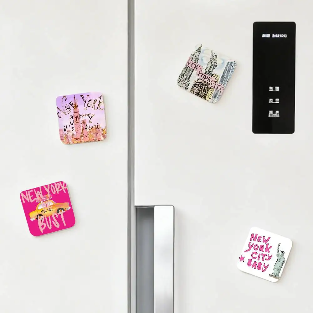 New York Scenery Aesthetic Art Refrigerator Magnets For Dishwasher/ Refrigerator/ Freezer, Whimsical Kitchen Decor