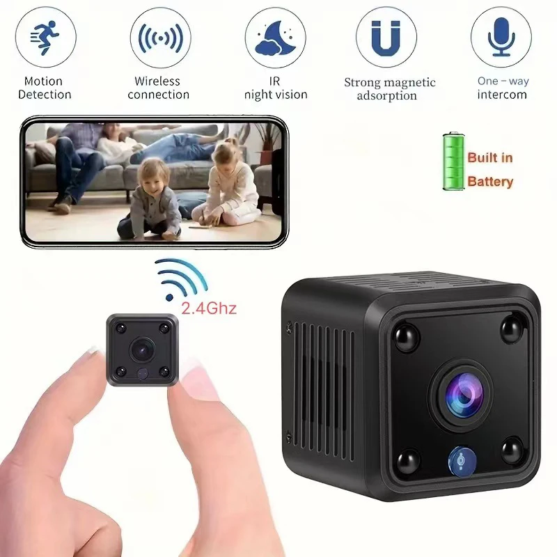 X6 Mini IP Camera WiFi Sports Camera HD Wireless Security Surveillance Built-in Battery Night Vision Smart Home Micro Cam New