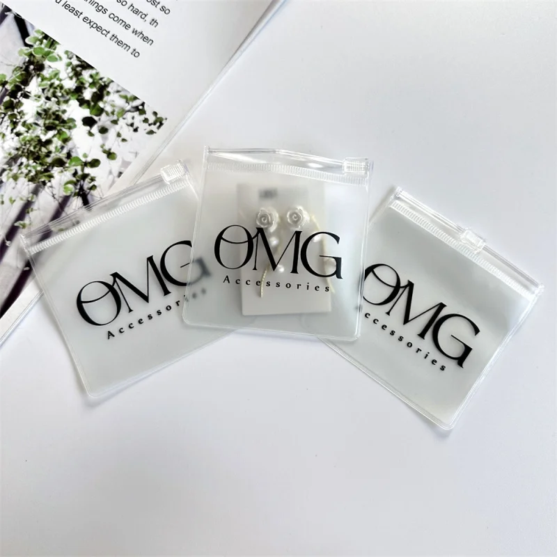 2025customized.Small Zipper Pvc Bag Custom Plastic Ziplock Jewelry Pouch Transparent Bags Jewelry Packaging