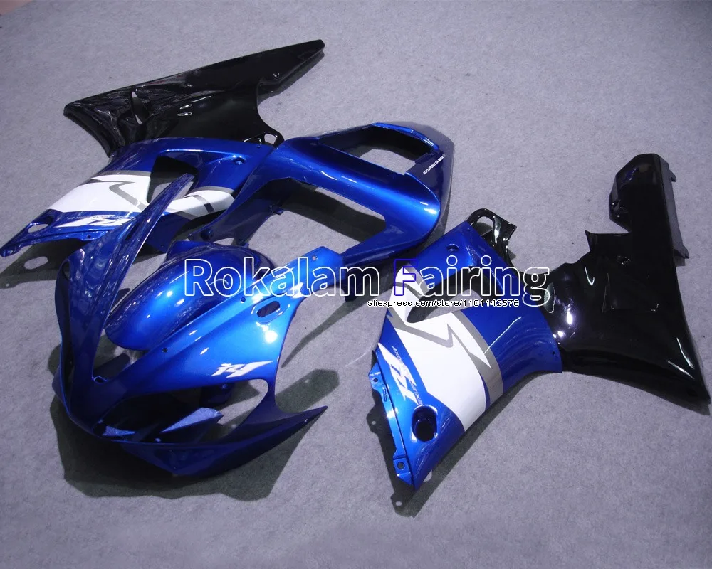 For Yamaha YZF1000 R1 2000-2001 YZF R1 00-01 YZF-R1 Blue Black White Aftermarket Motorbike Fairing (Injection molding)