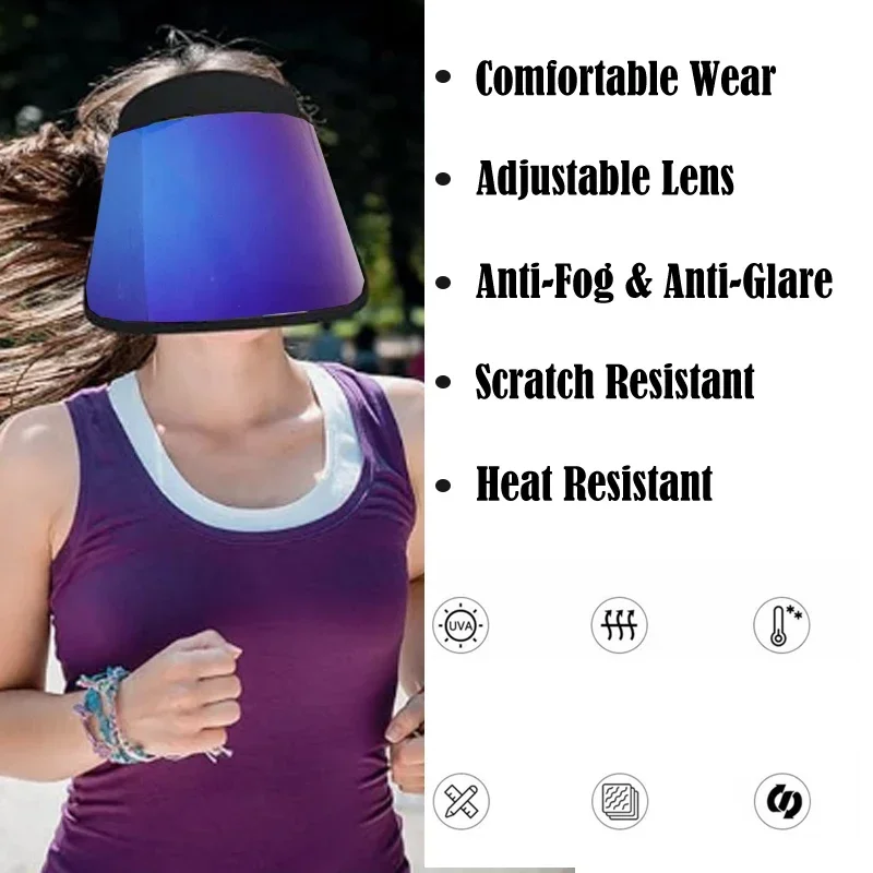 Casual Purple Sun Golf Hat for Women Men Beach Unisex Visors Sunshade Full Face Cover Shield Anti-UV Protect Breathable Hats