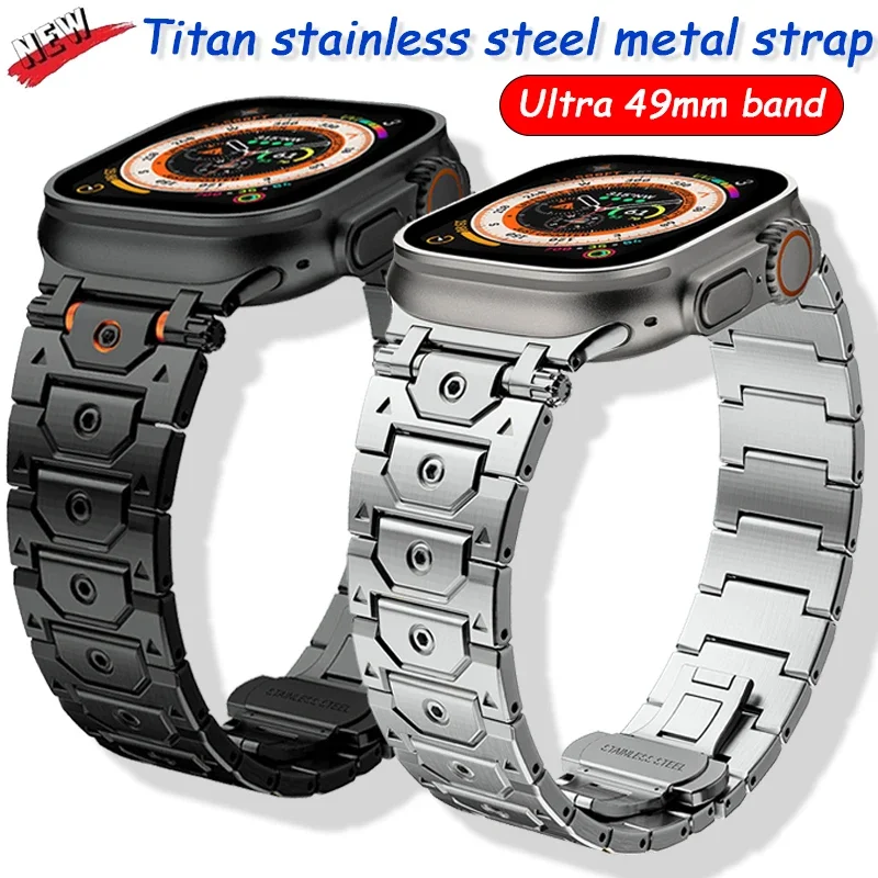 

Metal Steel Strap for Apple Watch Ultra 49mm 45mm 41mm 46mm 42mm 44 40mm Bracelet for iWatch Series 10 Ultra 9 8 7 6 5 4 SE Belt