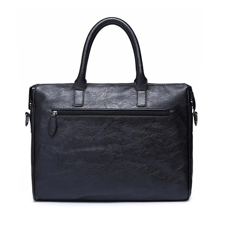 2026 New Black Leather Briefcase Designer Laptop Business Word Handbag for Men Work Bags High Qality Men Shoulder Bag Brand