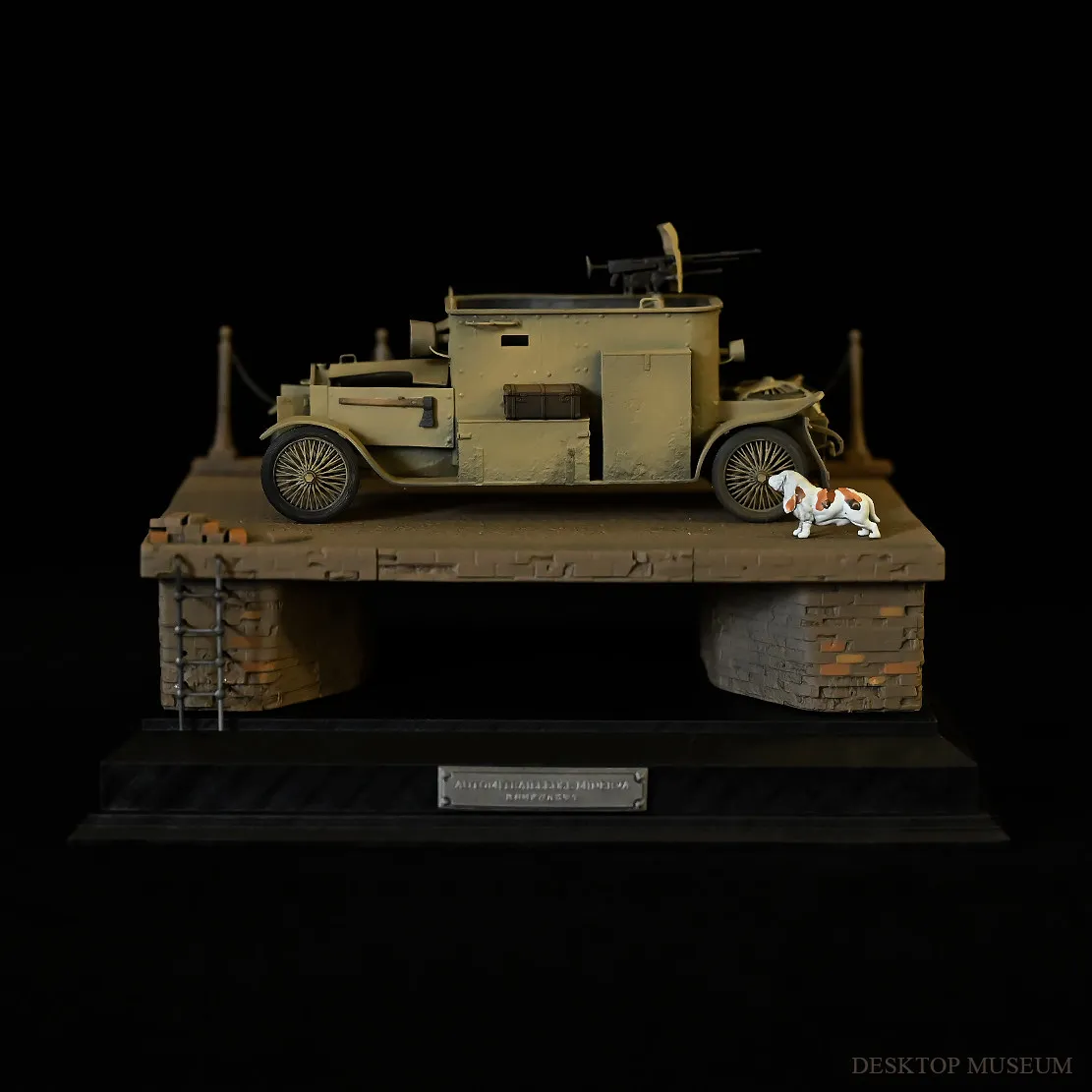 Base length 142mm Belgian light armored vehicle finished ornament   LTCP-538+