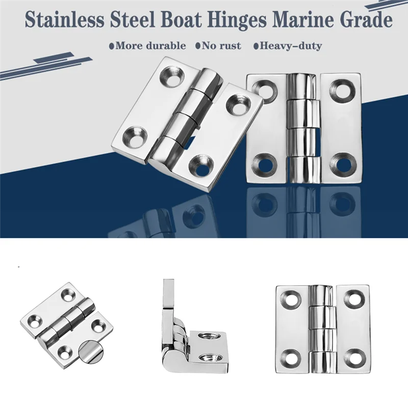 4Piece Heavy Duty Stainless Steel Boat Hinges 2 Inch X 2 Inches  Marine Grade Hinges