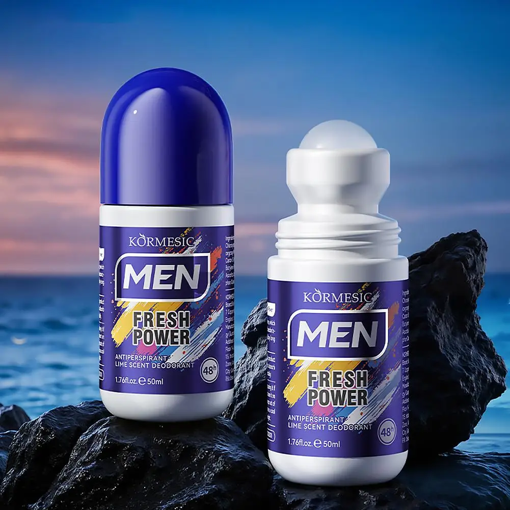 Deodorant for Men Roll-on Sweating Odor Remover Underarm Body Deodorant Roll On Package Fast Dry Lasting Portable Refresh 50ml