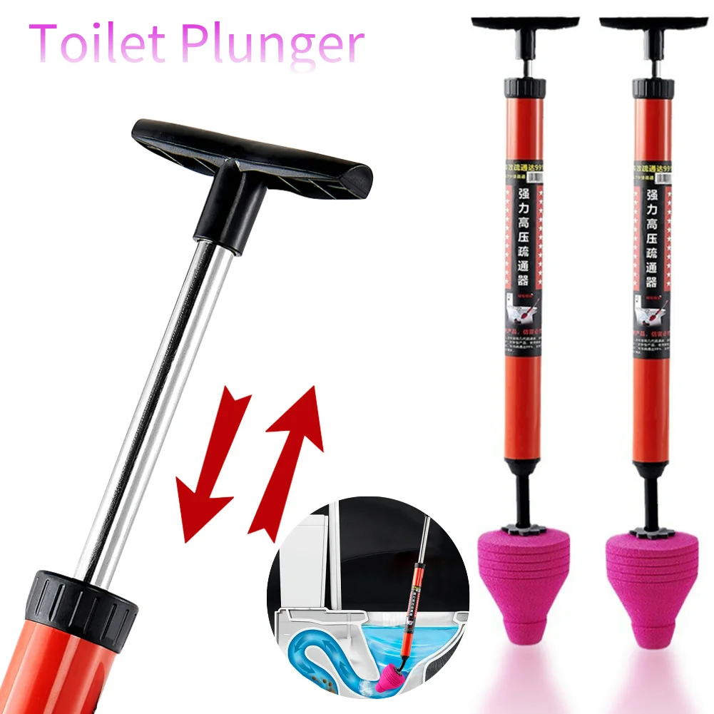 Toilet Plunger Drain Clog Remover Tool Manual High Pressure Air Drain Cleaner Powerful Pneumatic Dredge for Sink Bathroom Kitche