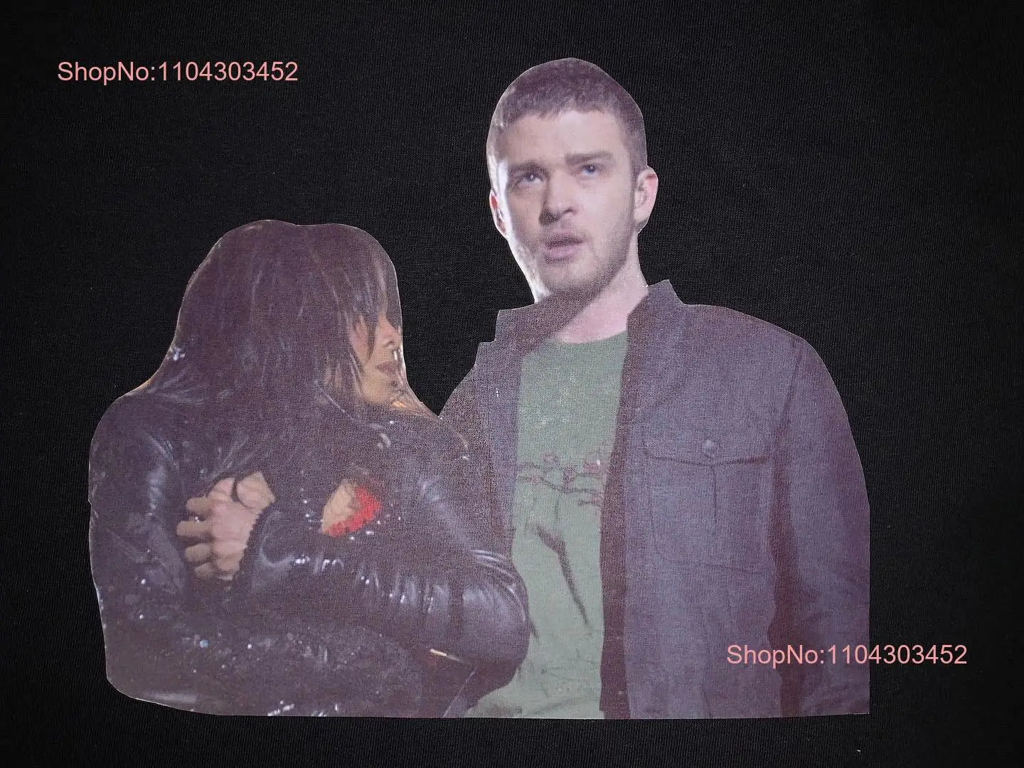 Justin Timberlake Janet Jackson SuperBowl Halftime Show Premium T shirt in mens sizes S 3XL white or black on Kirkland