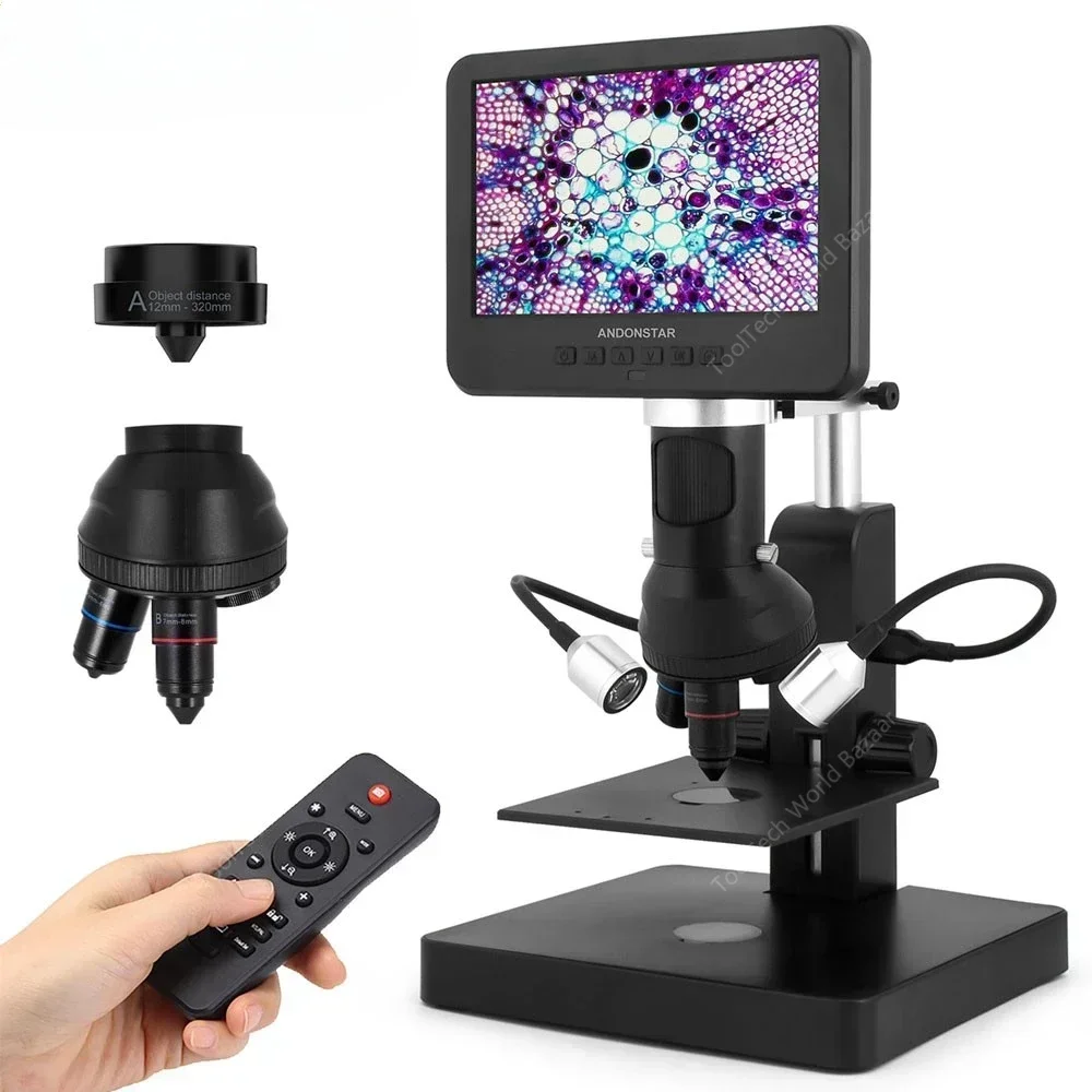 Maxgeek Andonstar AD249S-P 10-inch UHD HDMI-compatible Digital Microscope for Electronics Repairing and Biological Observation