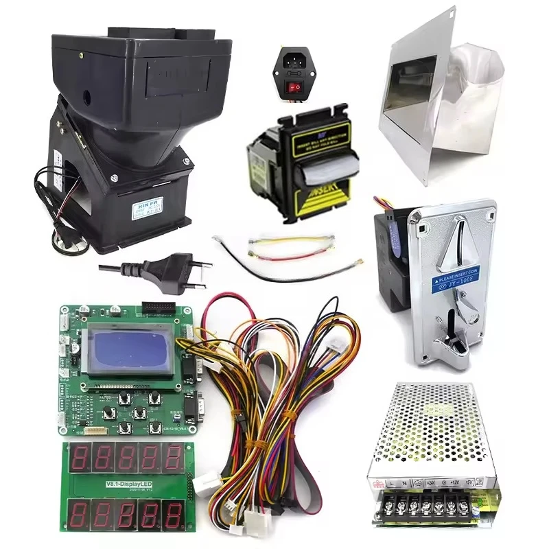 All Accessories Token Machine Coin Changer Token Machine Main Board Line Digital Tube Coin Change Kit