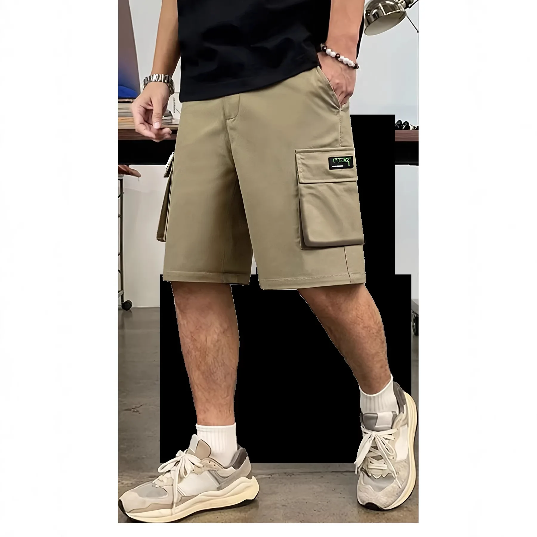 

Summer New Men's Cotton Casual Shorts Straight Leg Slim Fit Five-Point Workwear Pants Large Size Color Sporty Style
