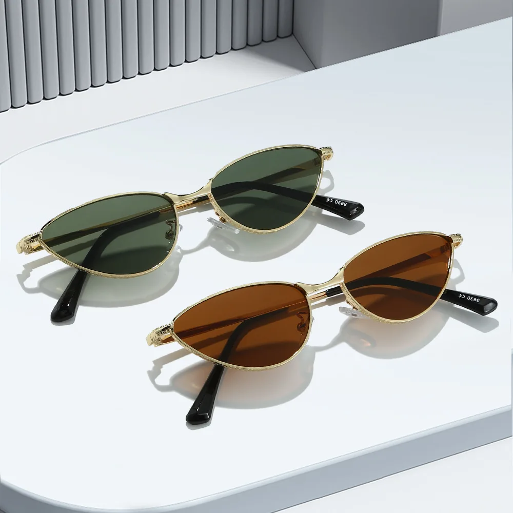 JNPCXI ريترو القط العين النساء النظارات الشمسية أزياء الفضة الأزرق التدرج ظلال UV400 الرجال نظارات شمسية