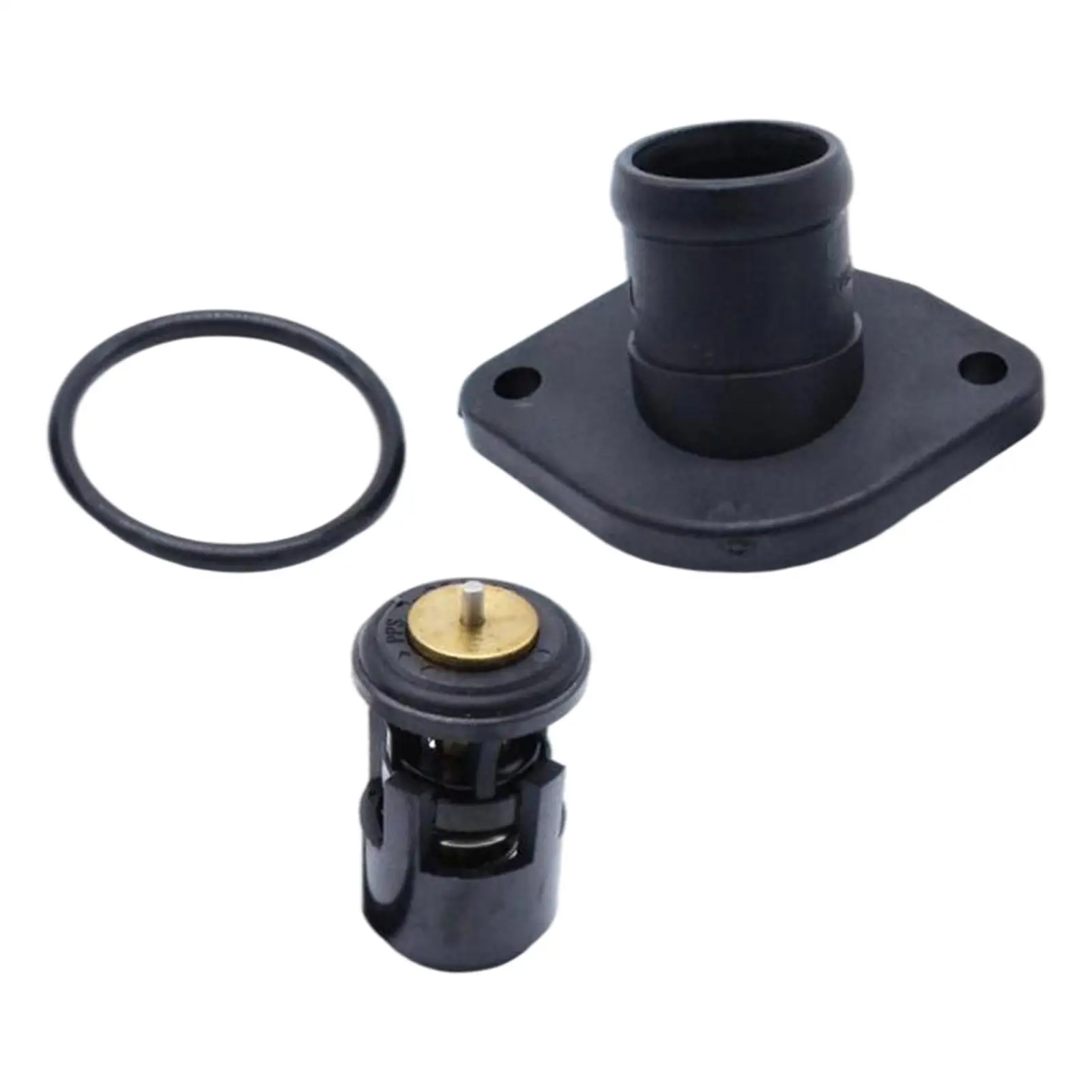 Thermostat Kit with Coolant Flange 032121121B+032121110B SI-AT32042 Accessories Spare Parts for Seat Arosa Easy to Install