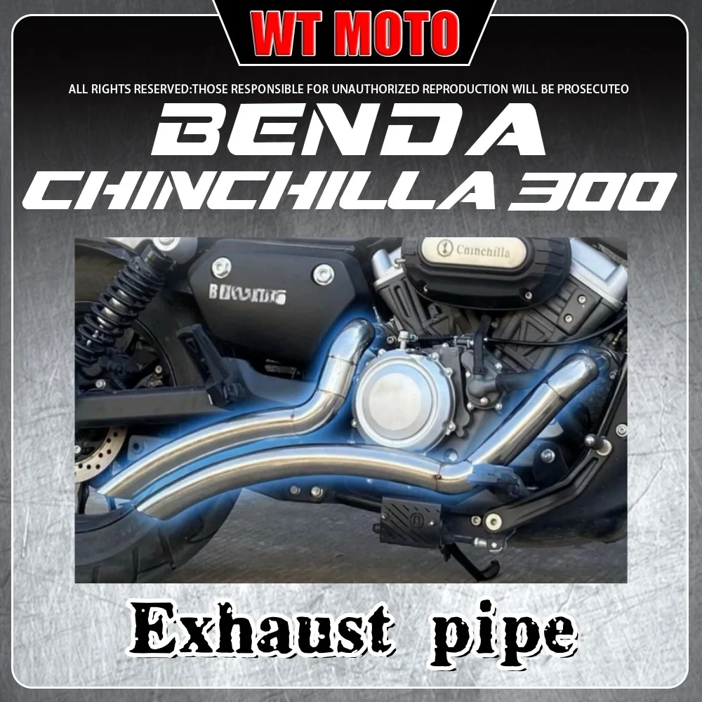 

For BENDA ChinchiIIa 300 Retro sweeping exhaust pipe Harley VH exhaust two out of two straight exhaust for benda chinchilla 300