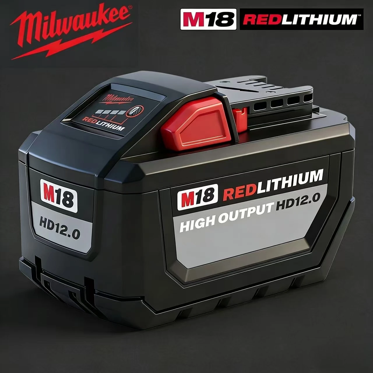 

Milwaukee 12.0Ah 18V Rechargeable Battery, M18B6 48-11-1880 Replacement 48-11-1860 48-11-1850 for M18 All Tools Battery+Charger