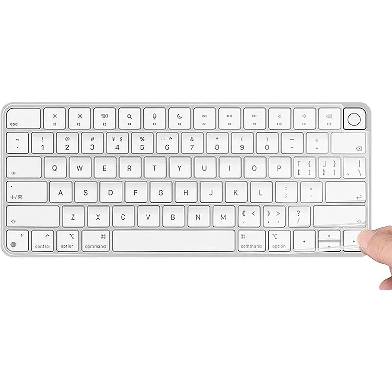 

TPU Keyboard Cover Case for 2023 2021 iMac 24 inch Apple Wireless Magic with Touch ID A2449, A2450 with Lock Key M1 M3 Chip