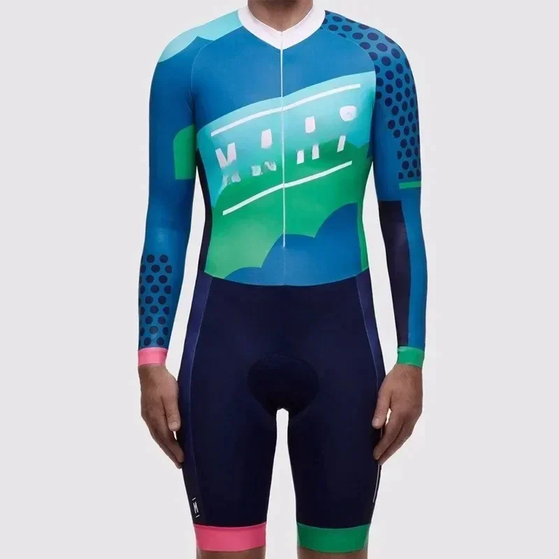 

Cycling Skinsuit Pro Racing Jumpsuit Men's Clothes Long Sleeve Overalls outdoor sports Triathlon Bodysuit Boys Bike Cycling Suit