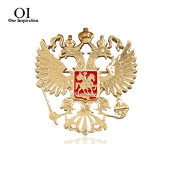 BUCOMEOI New Arrival Fashion Alloy Brooch Pin Russia Guards Eagle Badge for Women Men Corsage Suit Scarf Hat Hijab Pins Jewelry