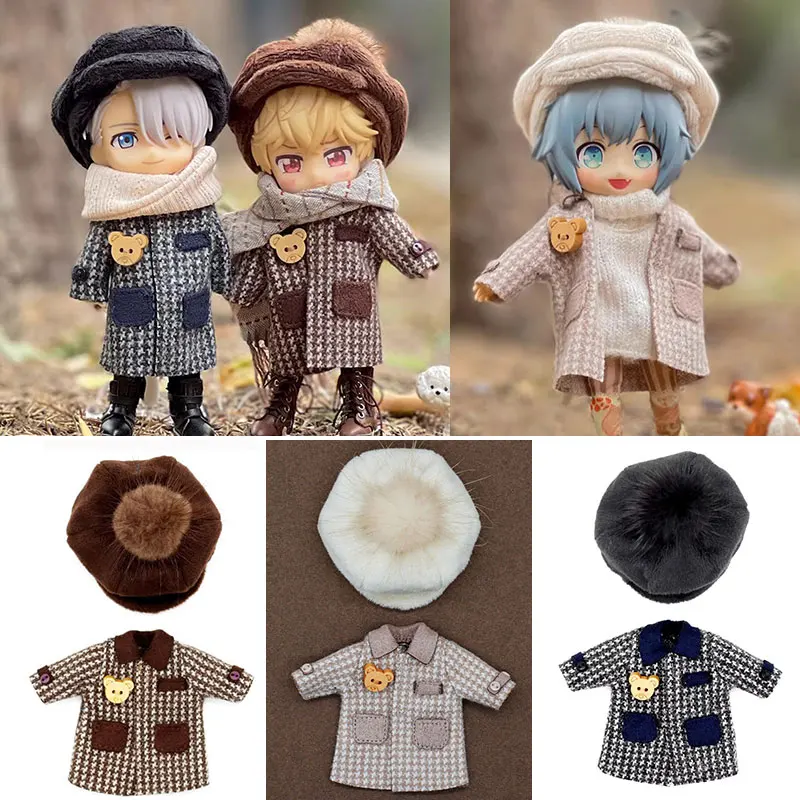 ob11mollyP9 Sports hoodie hoodie patchwork color cardigan coat Doll clothes 1/12 bjd GSC doll clothes doll accessories