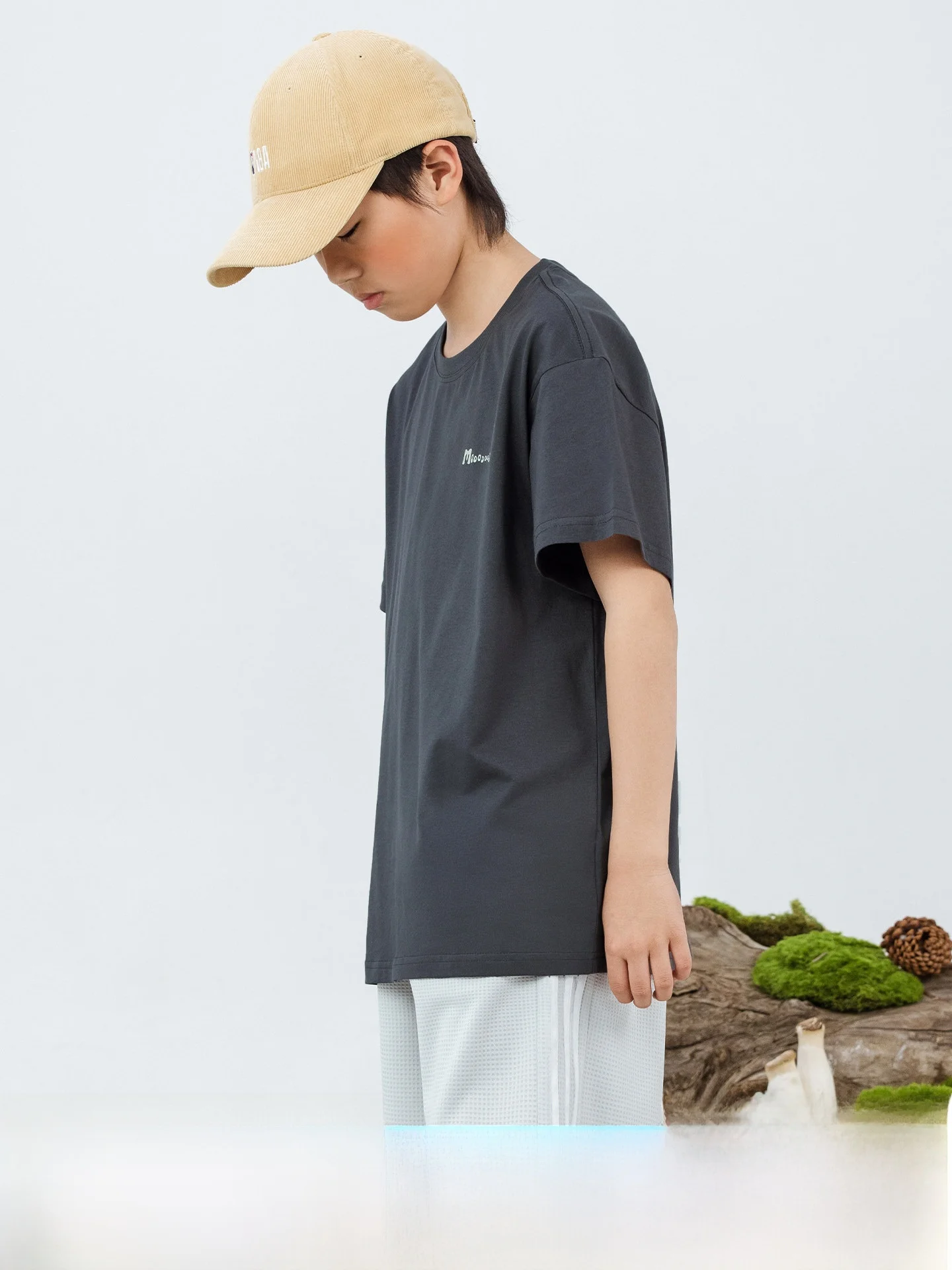 Free Breath Cotton Children's Short Sleeve T-Shirt round Neck Outdoor Clothing Spring Summer Print Unisex Kids' Top